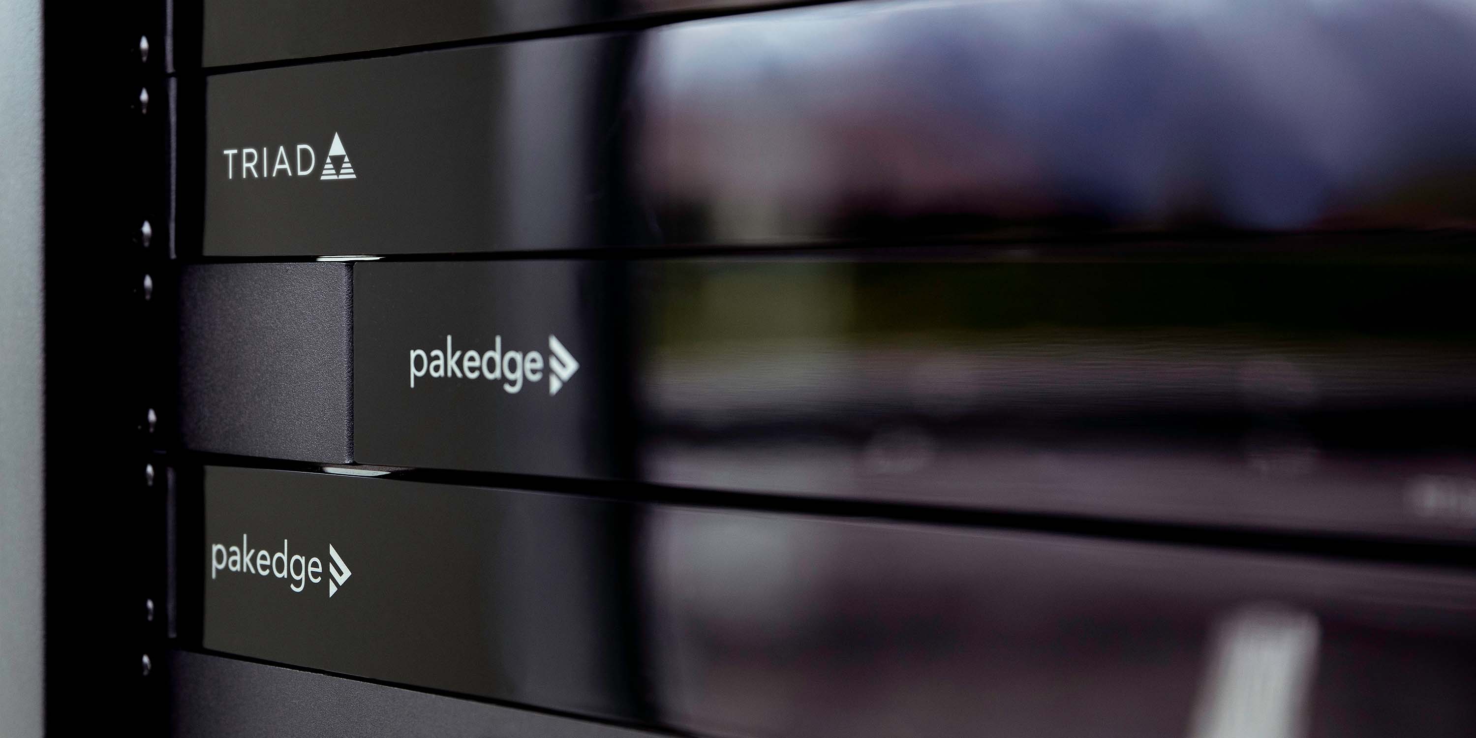 closeup of a networking rack