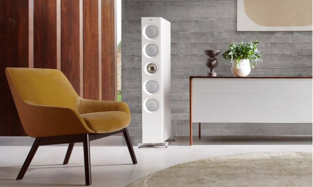 Kef speaker in white